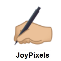 Writing Hand: Medium-Light Skin Tone on JoyPixels
