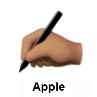 Writing Hand: Medium Skin Tone on Apple iOS