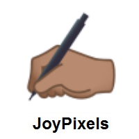 Writing Hand: Medium Skin Tone on JoyPixels