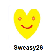 Yellow Heart Emoji with Face