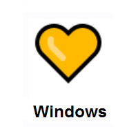 Yellow Heart on Microsoft Windows
