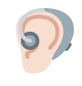 Ear With Hearing Aid: Light Skin Tone Twitter