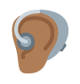 Ear With Hearing Aid: Medium-dark Skin Tone Twitter