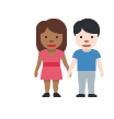 Woman and Man Holding Hands: Medium-dark Skin Tone, Light Skin Tone Twitter