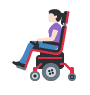 Woman in Motorized Wheelchair: Light Skin Tone Twitter