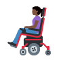 Woman in Motorized Wheelchair: Dark Skin Tone Twitter