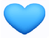  blå hjerte på Facebook
