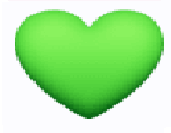 Coração Verde no Facebook