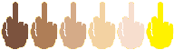 Six Versions of Middle Finger: Small