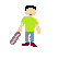 Man with Probing Cane: Medium-light Skin Tone