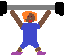 Person Lifting Weights: Dark Skin Tone
