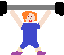 Person Lifting Weights: Light Skin Tone