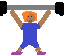 Person Lifting Weights: Medium-Dark Skin Tone