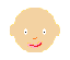 Woman Bald: Medium-Light Skin Tone
