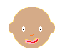 Woman Bald: Medium Skin Tone