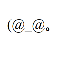 Amazed Face with left round bracket, at sign eyes, underscore mouth and Japanese ideographic full stop Emoticon