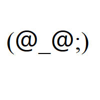 Amazed Face with at sign eyes, underscore mouth and semicolon in round brackets Emoticon