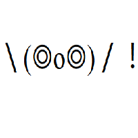 Amazed Face with backslash, in round brackets: bullseye eyes and o, slash and exclamation mark Emoticon