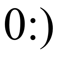 Angel with 0, colon eyes and round bracket mouth Emoticon