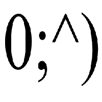Angel with 0, semicolon eyes, caret nose and round bracket mouth Emoticon