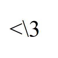 Broken Heart with backslash Emoticon