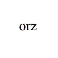 Despair with small o head on the ground, small r torso and small z legs Emoticon