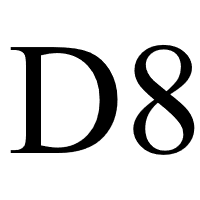 Disgust Face with only D and 8 Emoticon