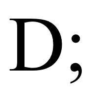 Disgust Face with only D and semicolon Emoticon