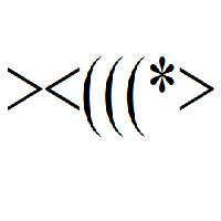 Fish with face pointing right Emoticon