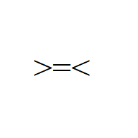 Fish Japanese Emoticon with greater-than sign, equals sign and less-than sign