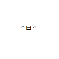 Happy 2Channel Emoticon with caret eyes and Korean Hangul (b or p)