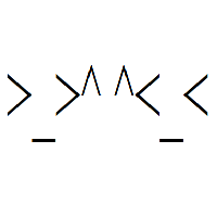 High Five with two greater-than signs, two carets and two less-than signs Emoticon