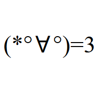 Infatuation Emotion with asterisk, degree symbol eyes and turned A in round brackets, equals sign and number 3 Emoticon
