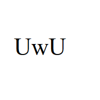 Joy Emoticon with Latin capital letters U and Latin small letter w