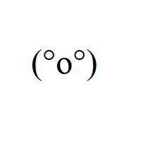 Joyful Face with degree symbol eyes and o mouth in round brackets Emoticon