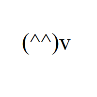 Laughing Japanese Emoticon Face with caret eyes in round brackets and v