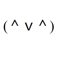 Laughing Japanese Emoticon Face with circumflex eyes and ｖ in round brackets