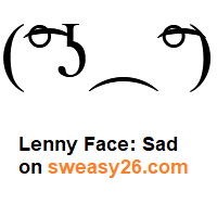 Sad Lenny Face Emoticon