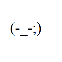Nervous Face with two hyphen-minus eyes, mouth and semicolon Emoticon