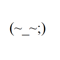 Nervous Face with two tilde eyes, mouth and semicolon Emoticon