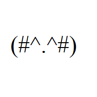 Nervous Face with two carets, two number signs and full stop mouth Emoticon