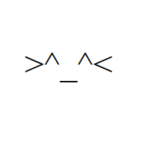 Normal Laughing Face with greater-than sign, caret eyes, underscore mouth and less-than sign Emoticon