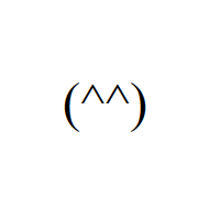 Normal Laughing Face with caret eyes in round brackets Emoticon