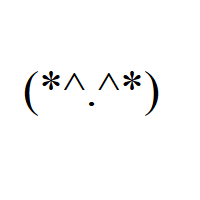 Normal Laughing Face with caret eyes, full stop mouth and asterisks in round brackets Emoticon