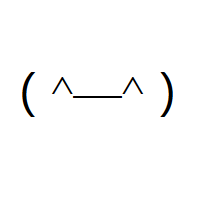 Normal Laughing Face with caret eyes and dash in round brackets Emoticon
