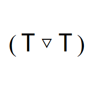 Sad Japanese Emoticon Face with two T, white down-pointing triangle (Nabla operator) in round brackets