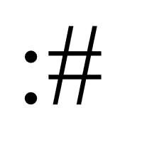 Sealed Lips Face with only number sign mouth Emoticon