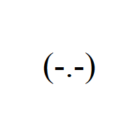 Shame Face with two hyphen-minus eyes and full stop in round brackets Emoticon