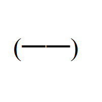 Shame Face with two Chinese radical 1 (one, yi) eyes in round brackets Emoticon