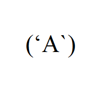 Snubbed Face with quotation mark, A and grave accent in round brackets Emoticon